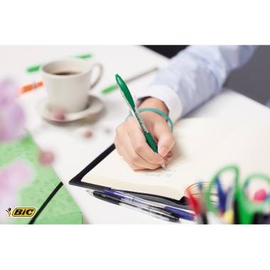 BIC ATLANTIS - Kugelschreiber - permanent - Schwarz - ölbasierte Tinte - 1 mm - Mittel - verstellbar (Packung mit 12)-3