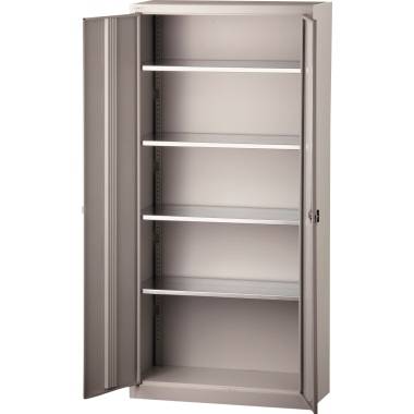 Flügeltürenschrank, 5OH, BxTxH 914x400x1950 mm, 4 verz. Fachböden, lichtgrau-3