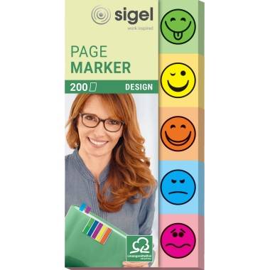 Sigel Haftmarker Design Smile HN502 50x100mm sortiert 5 St./Pack.-3