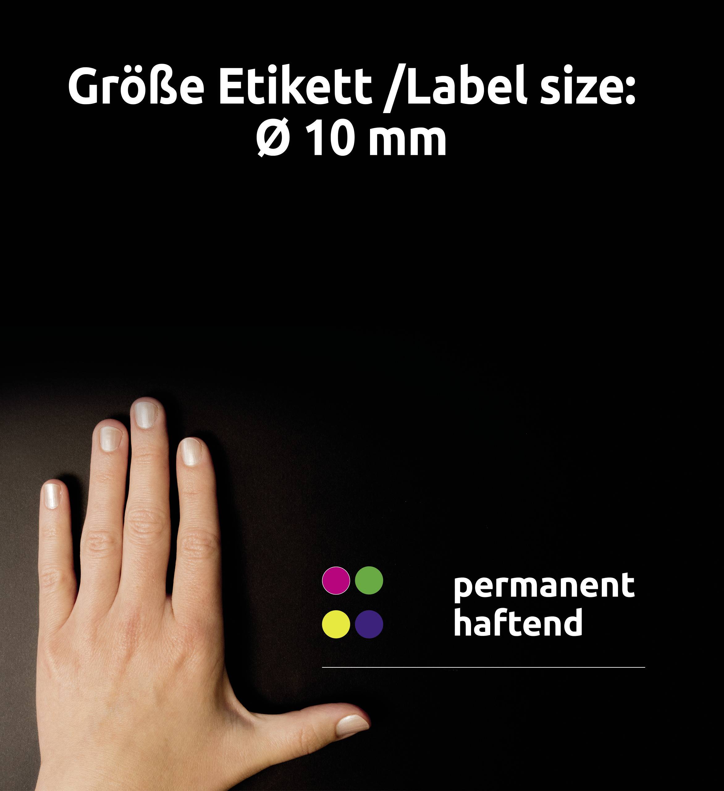 AVERY Zweckform Markierungspunkte, 10 mm, magenta, Spender (72038500)-4