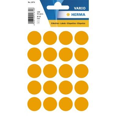 HERMA Markierungspunkt 1874 19mm leuchtorange 100 St./Pack.-4