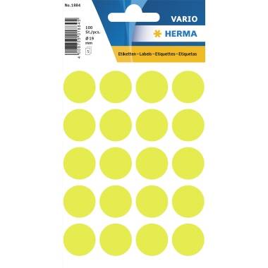 HERMA Markierungspunkt 1884 19mm leuchtgelb 100 St./Pack.-5