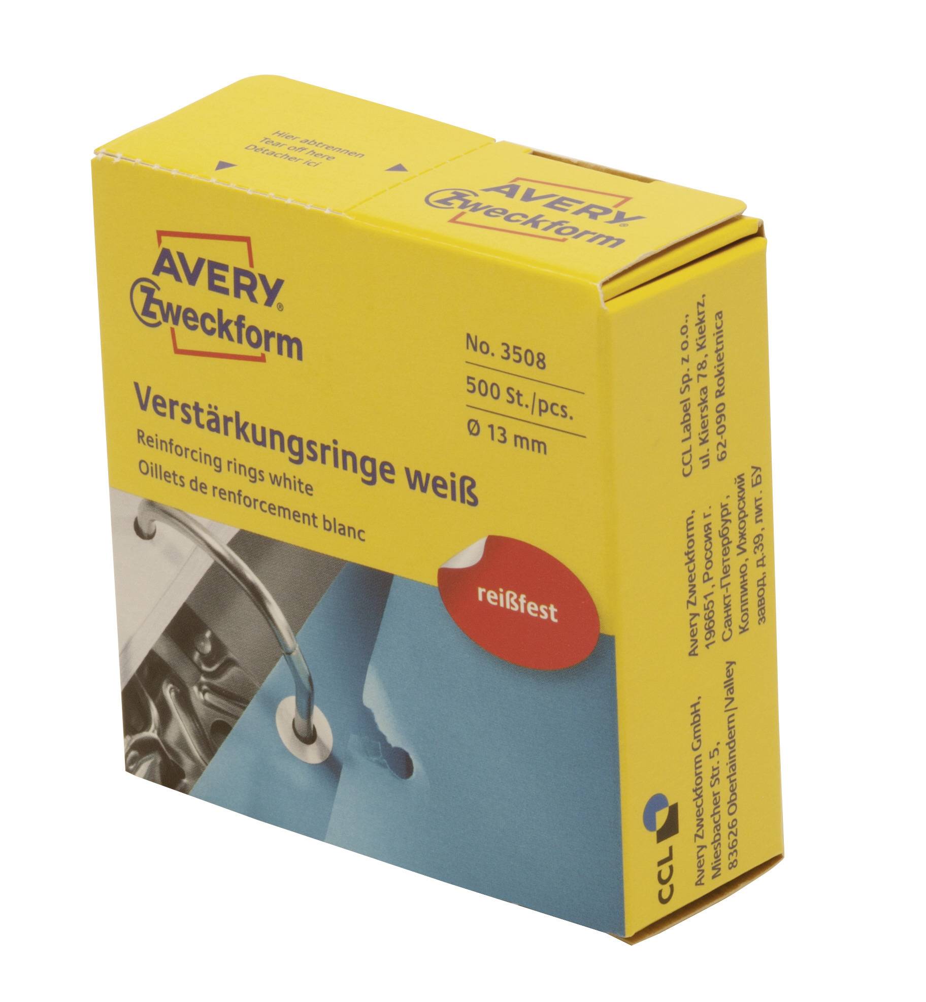 Avery Zweckform Lochverstärkungs- ring 3508 weiß 500 St./Pack.-0