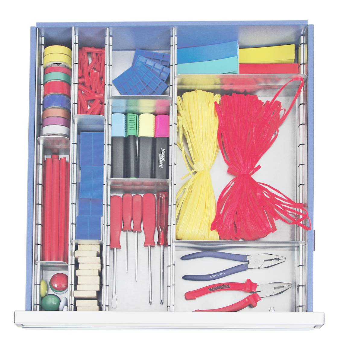 Stumpf Zubehör Einteilungs-Set, 12-teilig, für Schubladen 100mm, für T100/35, STS, ESTA, MovaFlex-4