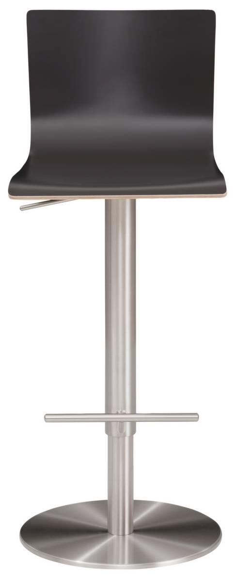 Barhocker,Sitz H 550-815mm,Sitz anthrazit,m. Fußstütze,Tellerfuß,Gestell chrom-1