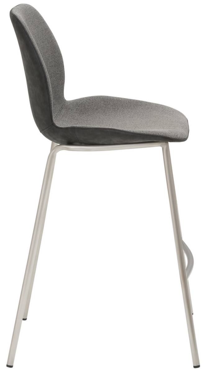 Barhocker,Sitz H 650mm,Sitz Stoff anthrazit meliert,Rücken Stoff anthrazit meliert,m. Fußstütze,4-Fuß,Gestell Edelstahl-2