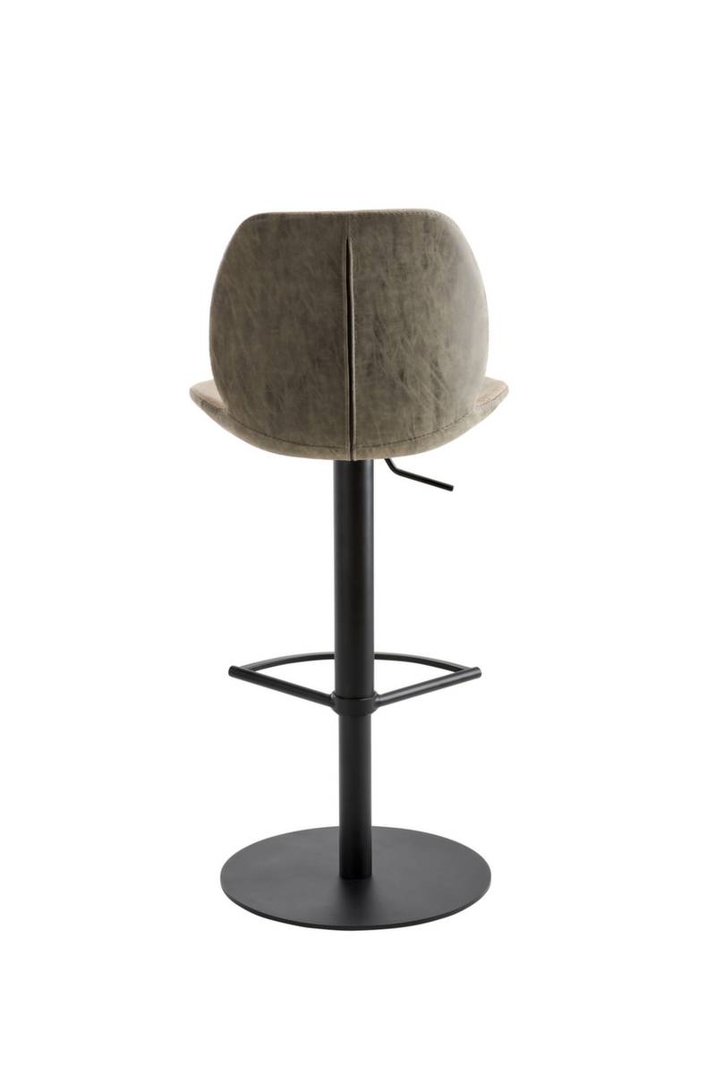 Barhocker,Sitz H 525-775mm,Sitz Stoff sand meliert,Rücken Stoff sand meliert,m. Fußstütze,Tellerfuß,Gestell schwarz-2