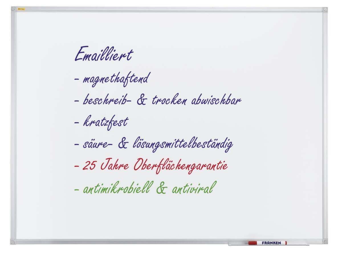 Whiteboard,HxB 600x900mm,emailliert/silberionenbesch,magnethaftend,Tafel weiß,Ablageschale,Ablageleiste,Rahmen Alu-0
