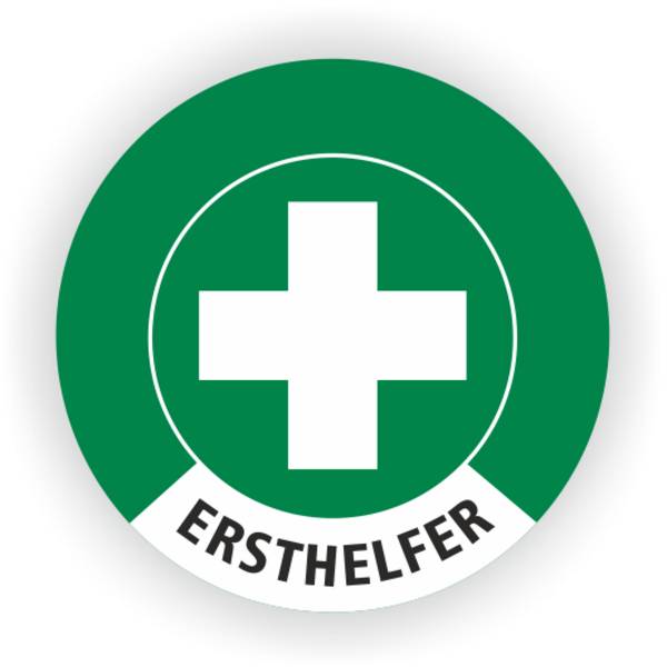 Helmaufkleber, Ersthelfer, Aufkl. auf Bogen, Folie, d= 40 mm