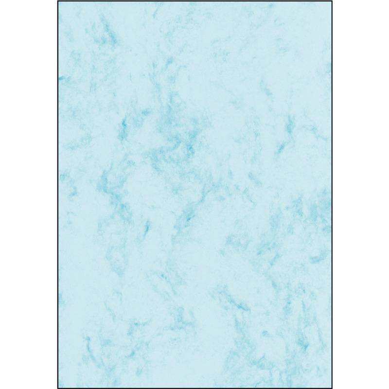 Designpapier Marmor A4 90g/qm VE=100 Blatt blau-0