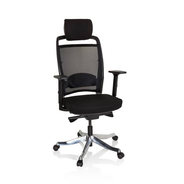 Bürostuhl Drehstuhl IKAST I Netzstoff Stoff schwarz hjh OFFICE