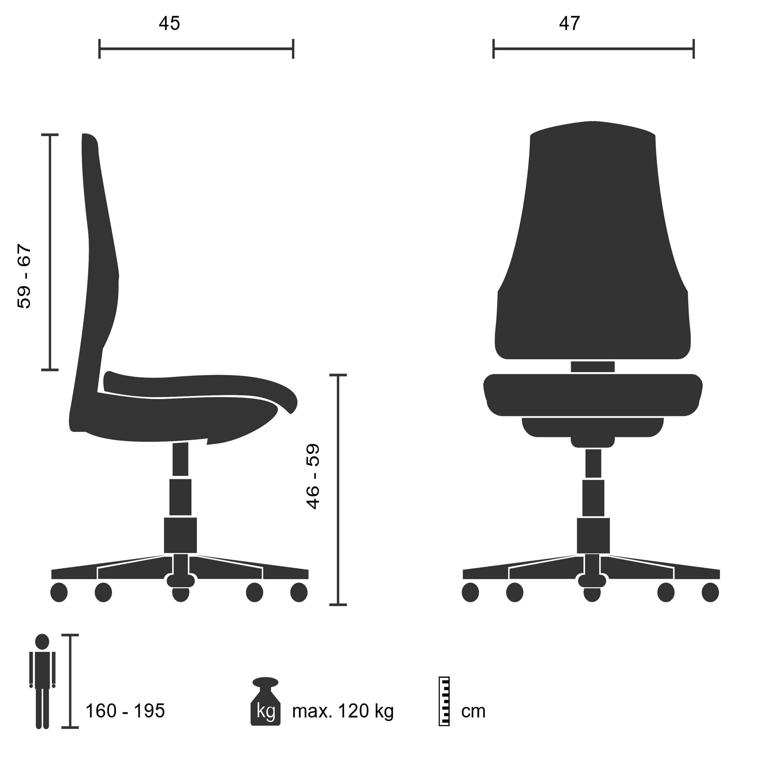 Bürostuhl Drehstuhl PRO-TEC 100 Stoff schwarz Schreibtischstuhl hjh OFFICE-1