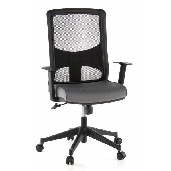Bürostuhl Chefsessel LAVITA Netzstoff schwarz grau hjh OFFICE
