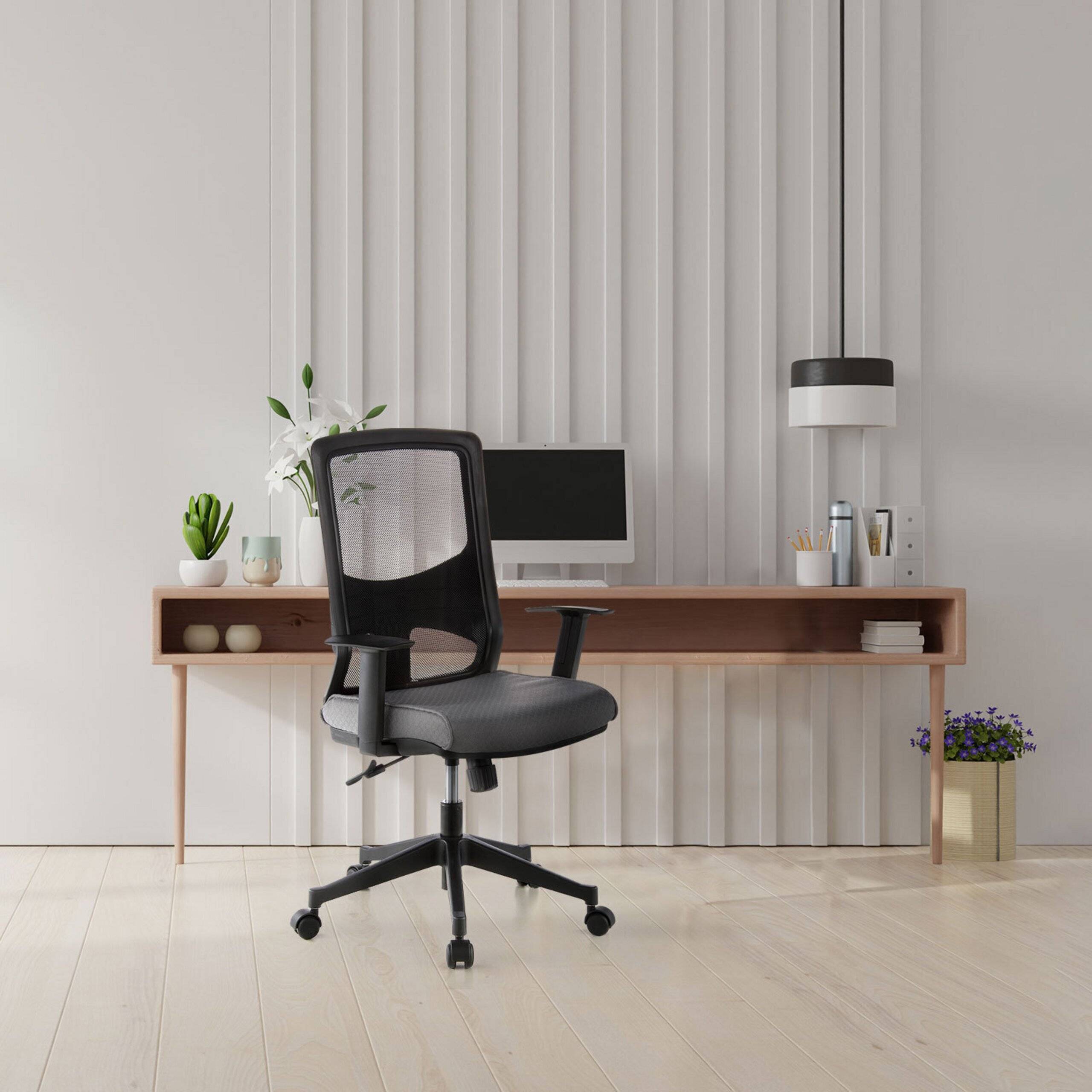 Bürostuhl Chefsessel LAVITA Netzstoff schwarz grau hjh OFFICE-4