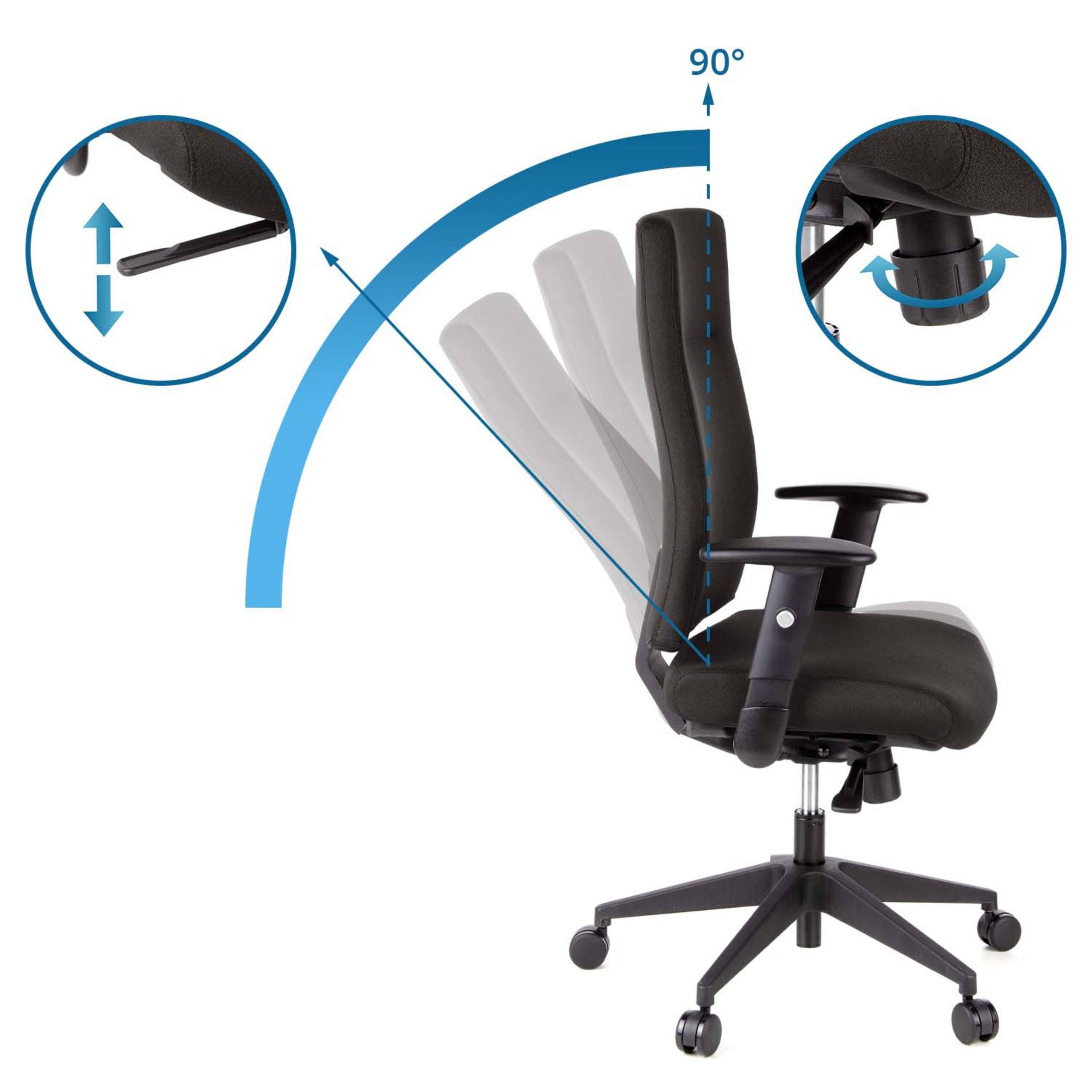 Bürostuhl Drehstuhl PRO-TEC 300 Stoff schwarz hjh OFFICE-1