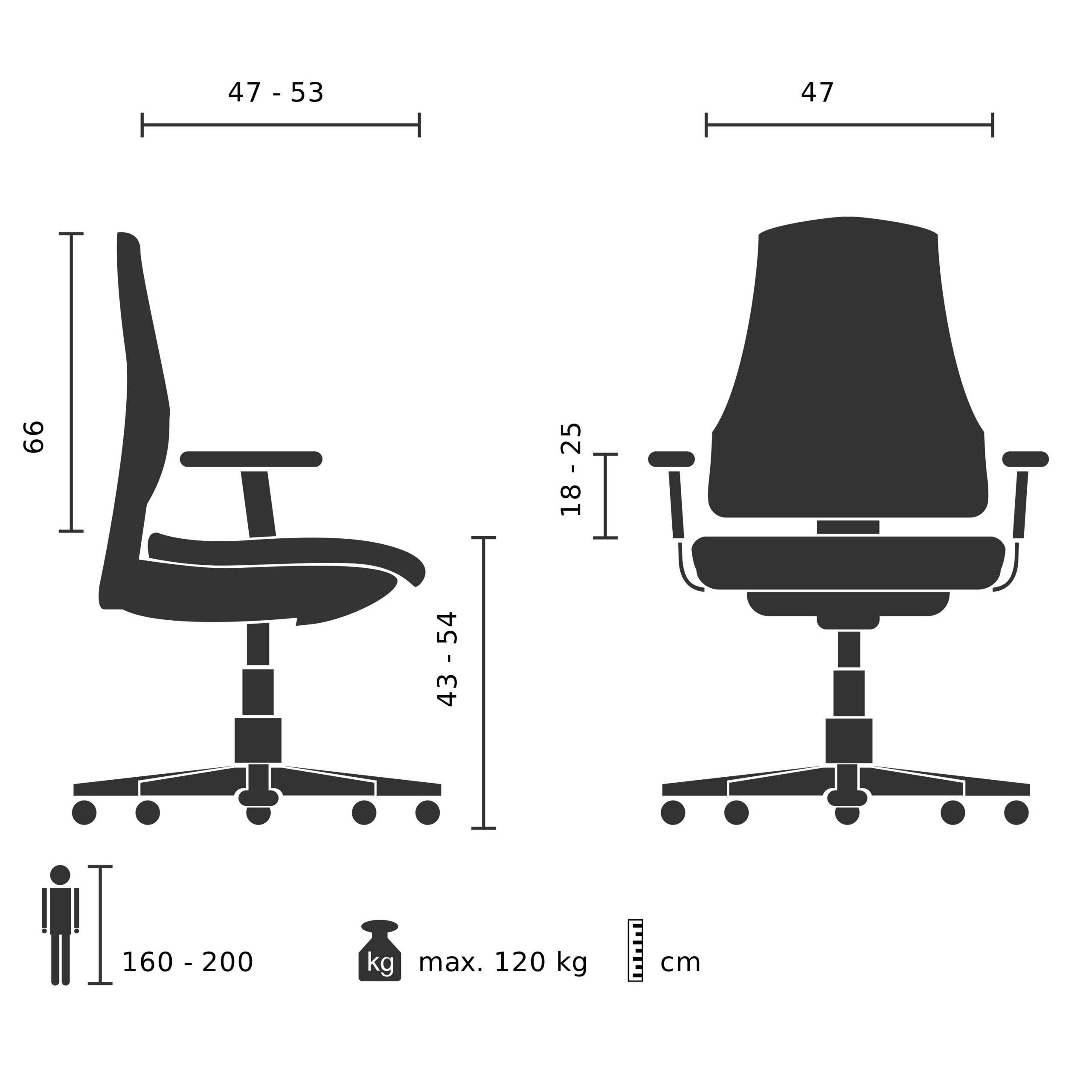 Bürostuhl Drehstuhl PRO-TEC 300 Stoff schwarz hjh OFFICE-4