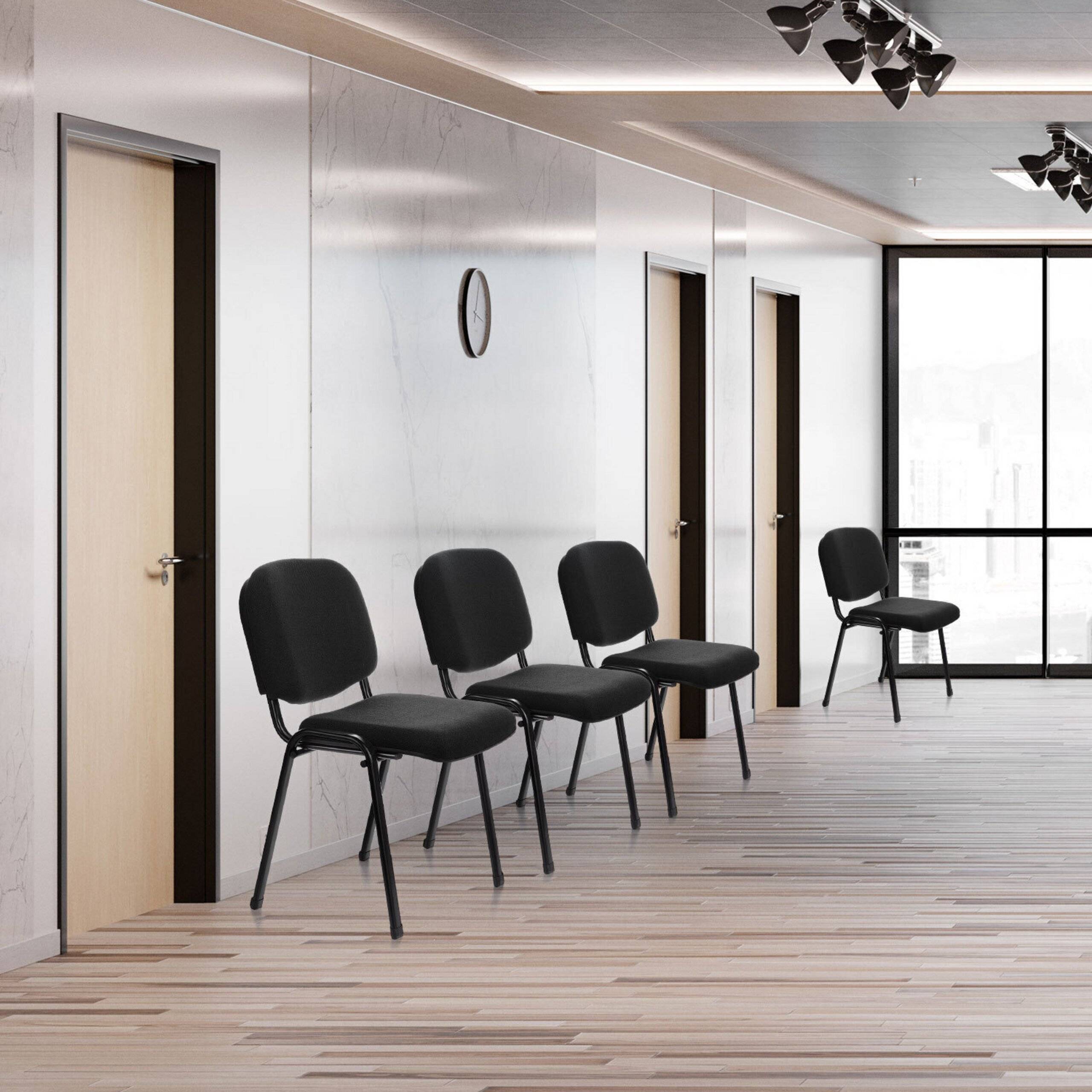Konferenzstuhl Besucherstuhl Stuhl XT 600 schwarz/schwarz hjh OFFICE-3