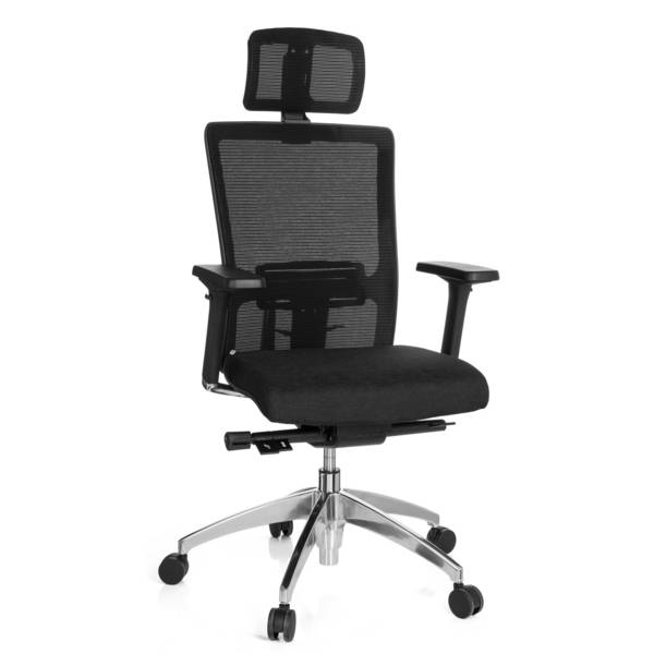 Bürostuhl Chefsessel ASTRA LUX Netz schwarz hjh OFFICE