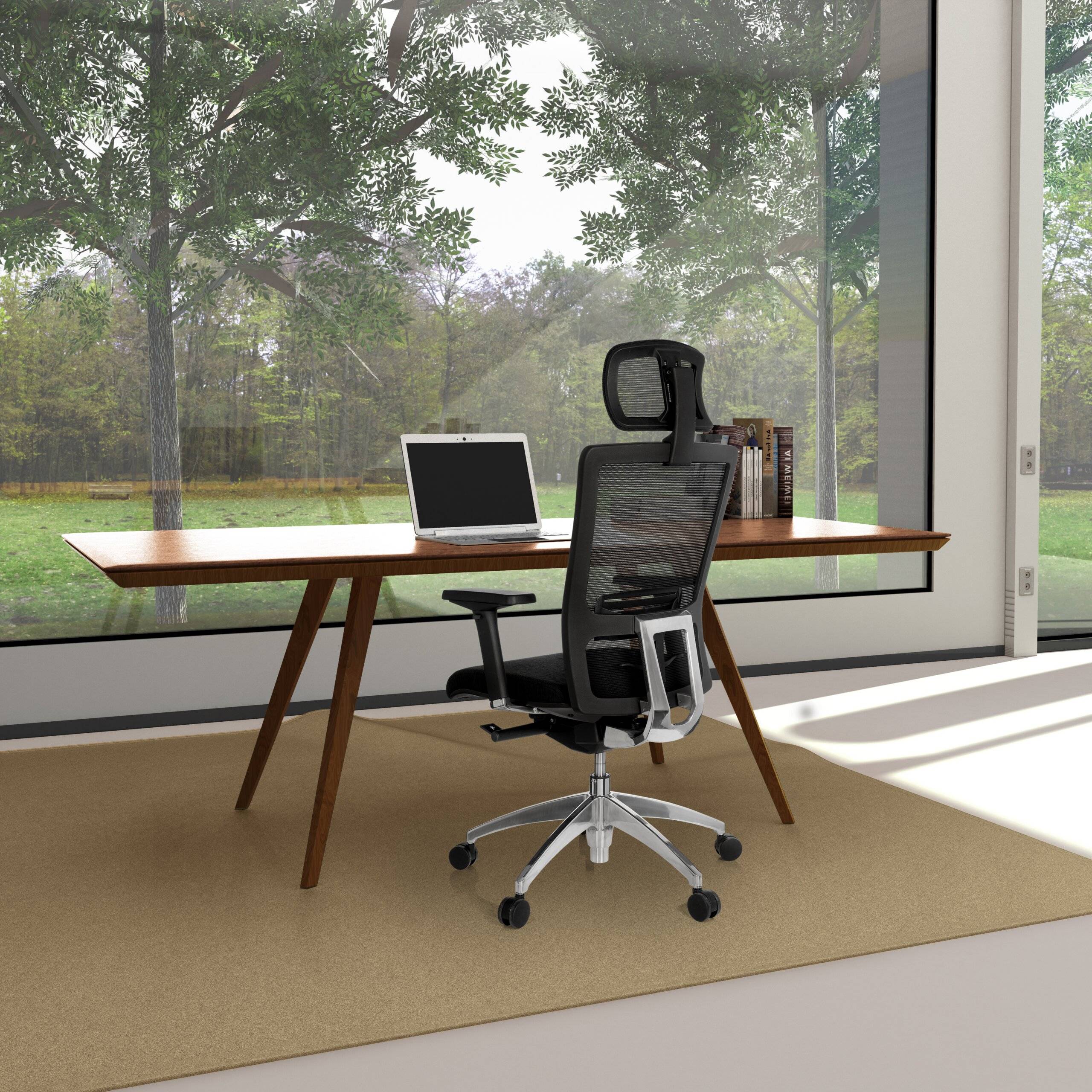 Bürostuhl Chefsessel ASTRA LUX Netz schwarz hjh OFFICE-4