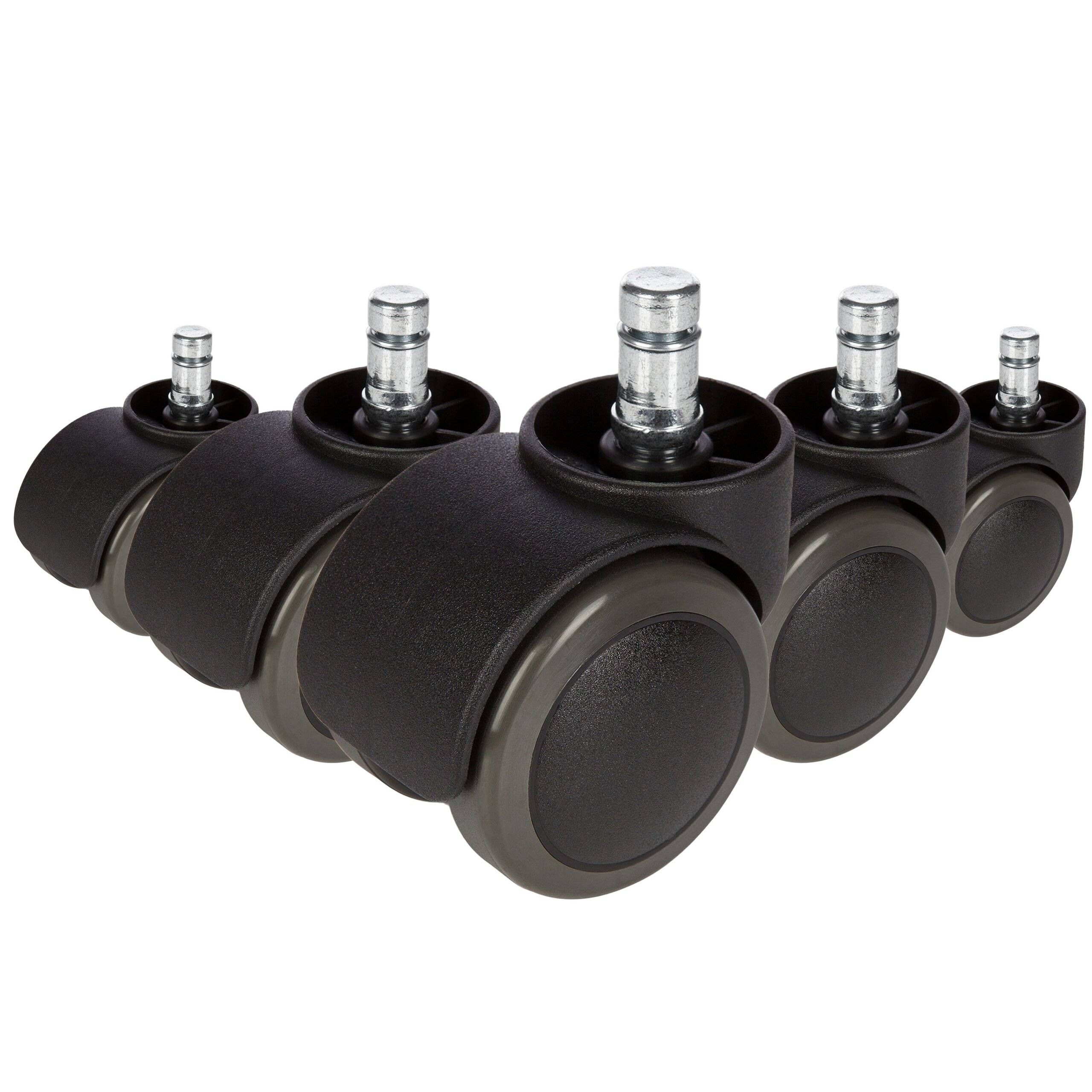 5x Hartbodenrollen ROLO 11mm 50mm Büro-Stuhl-Rollen für Hartböden (5er Pack) hjh OFFICE-0