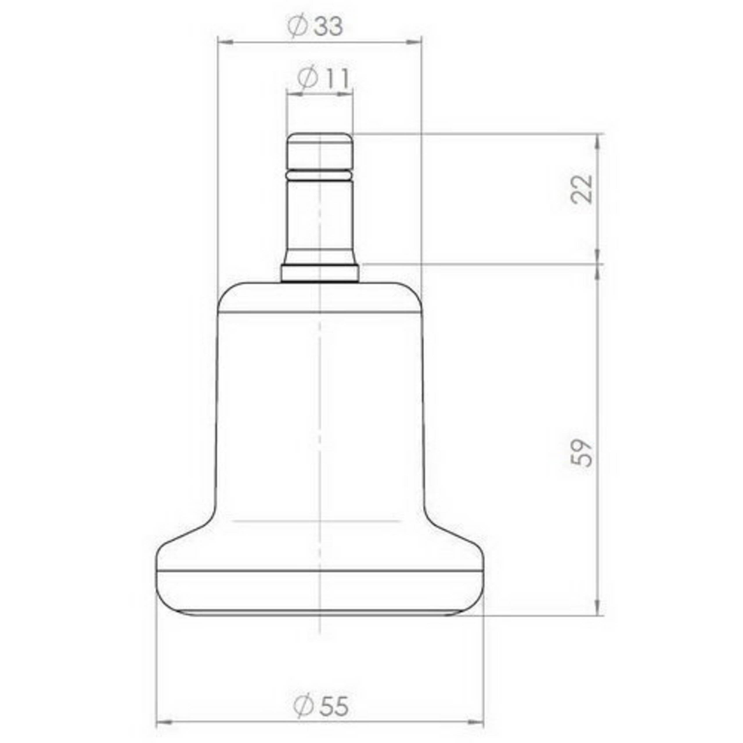 5x Bodengleiter STAND klein No. 11 Stift 11 mm 50 mm Standfüße (5er Pack) hjh OFFICE-1