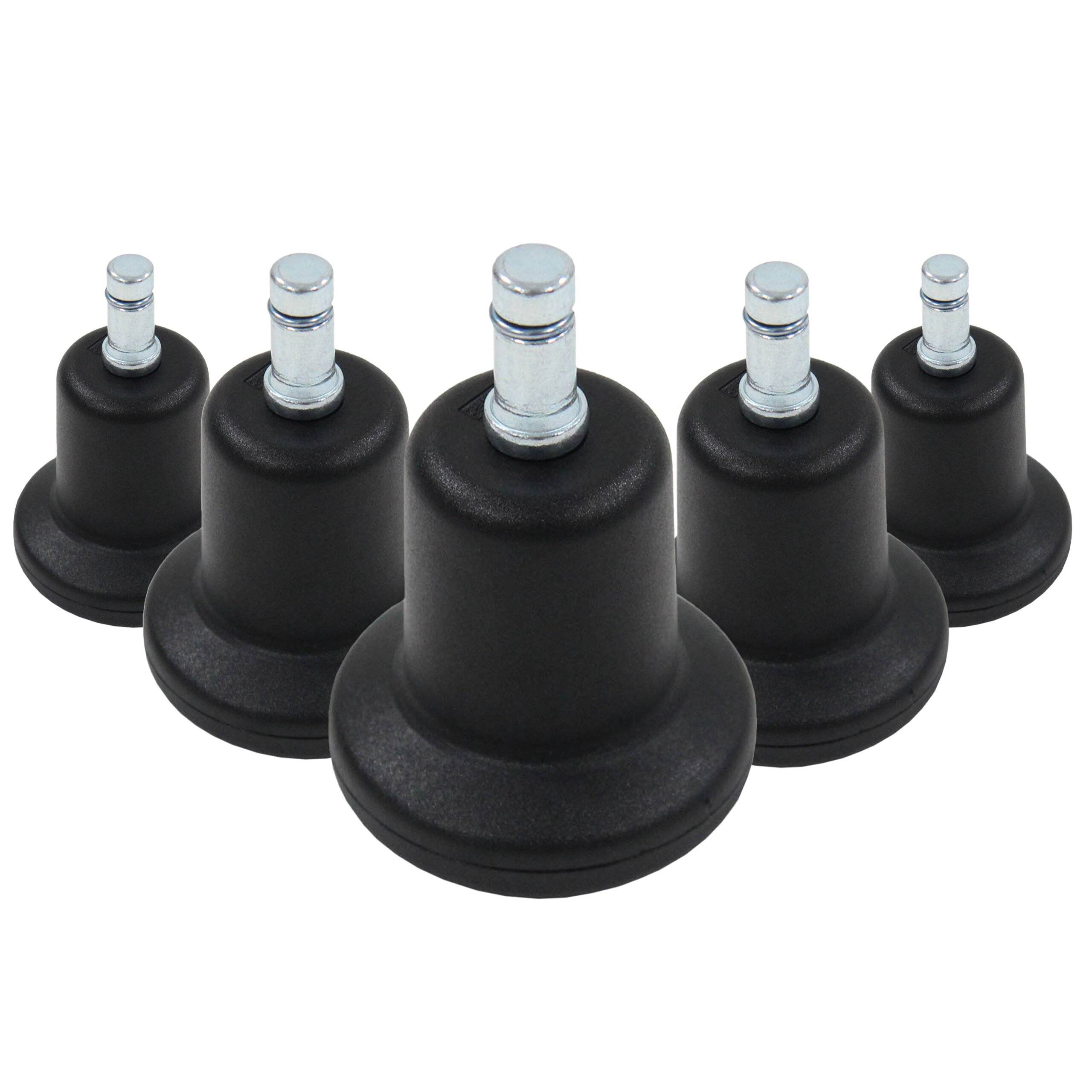 5x Bodengleiter STAND klein No. 11 Stift 11 mm 50 mm Standfüße (5er Pack) hjh OFFICE-0