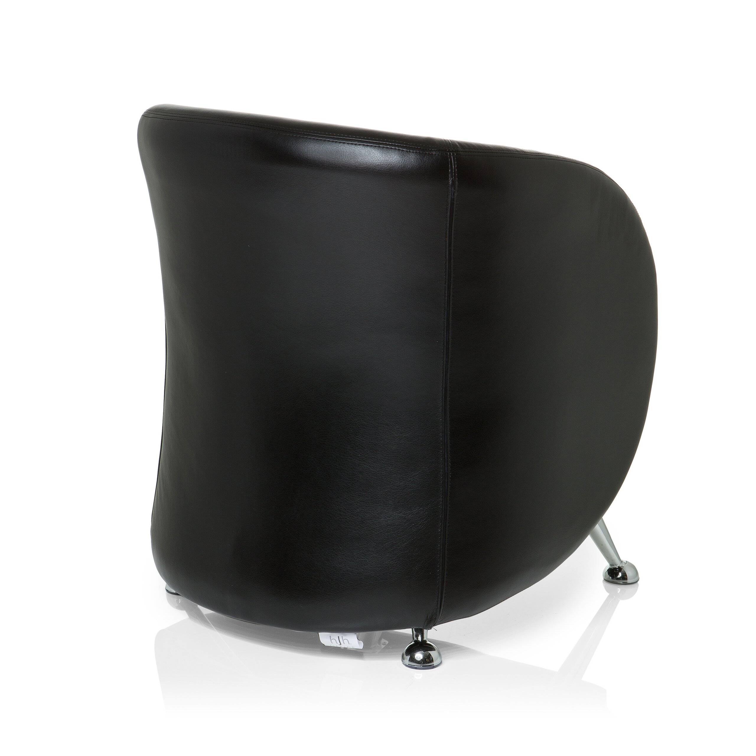 Loungesessel Clubsessel ST. LUCIA Kunstleder schwarz hjh OFFICE-3