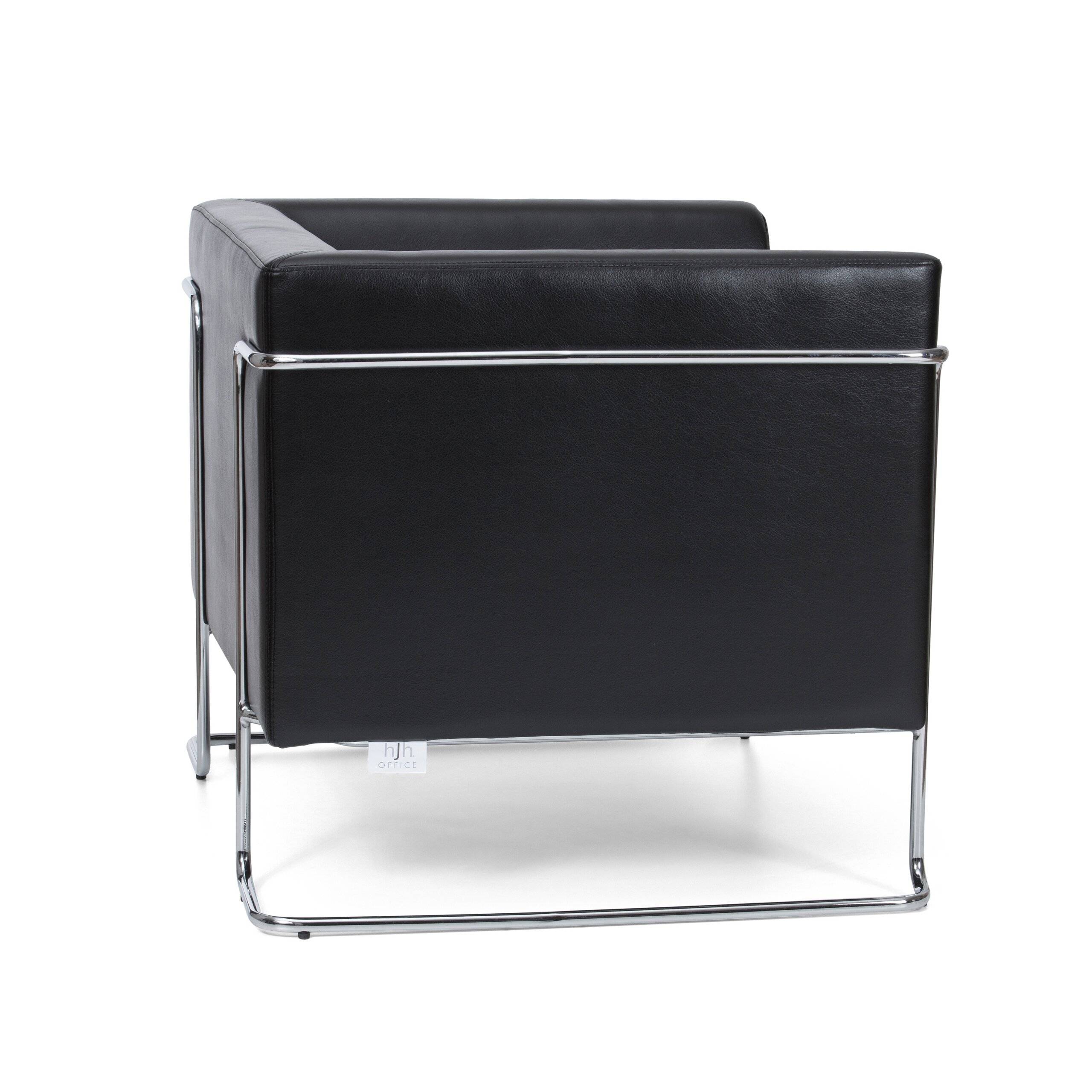 Loungesessel CURACAO Kunstleder 1-Sitzer schwarz hjh OFFICE-3