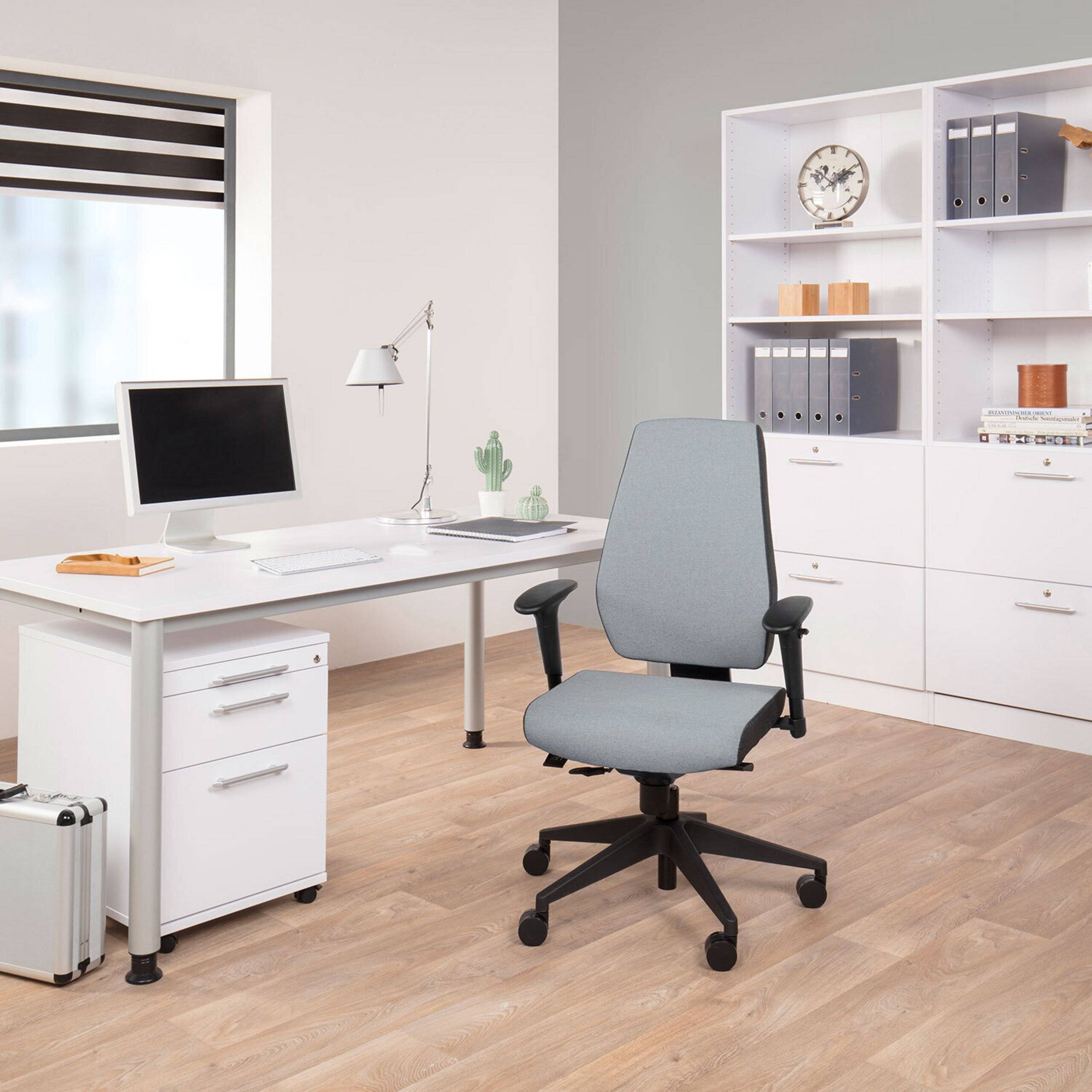 Bürostuhl Drehstuhl PRO-TEC 500 Stoff dunkelgrau/hellgrau hjh OFFICE-4