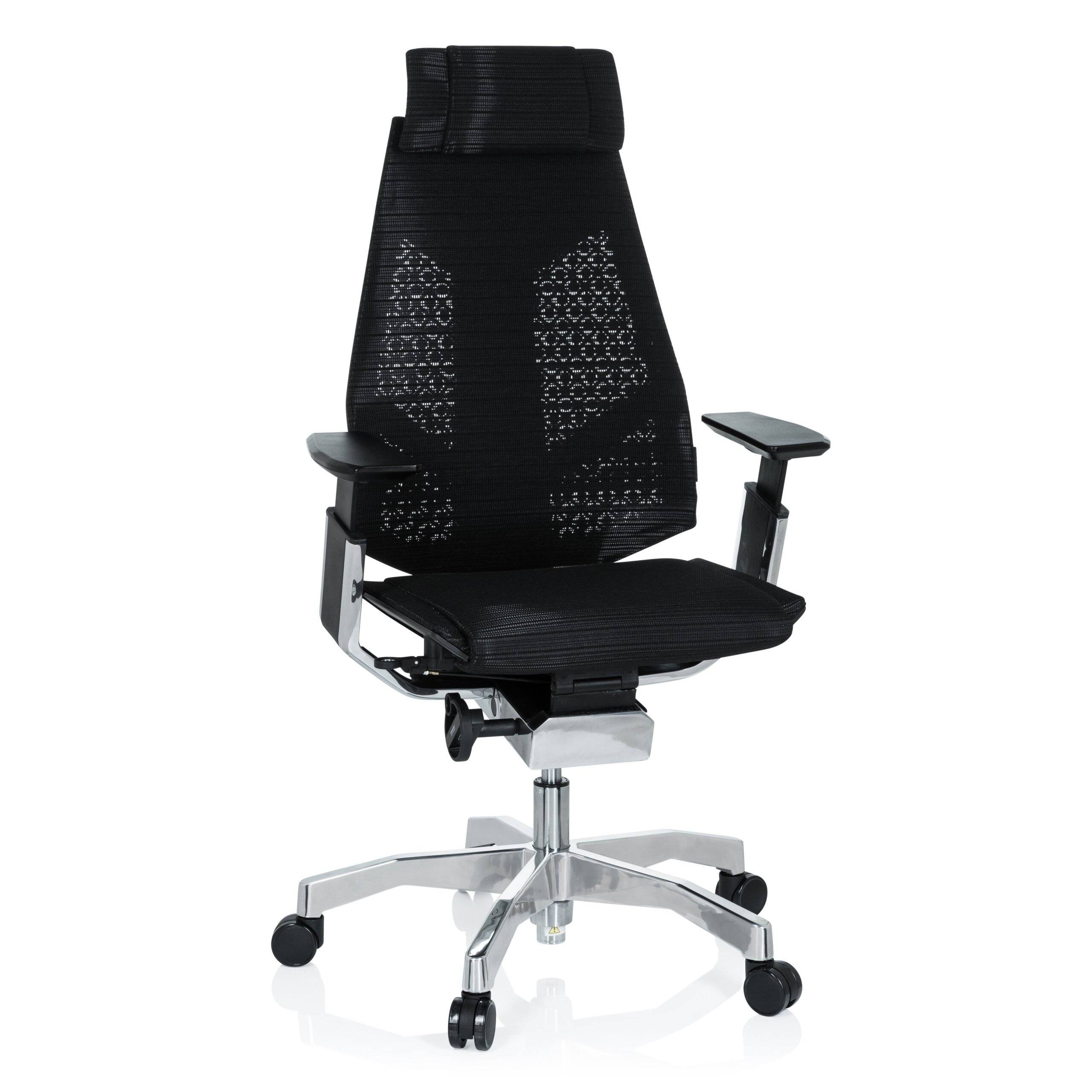 Bürostuhl Drehstuhl GENIDIA PRO Netzstoff schwarz-0