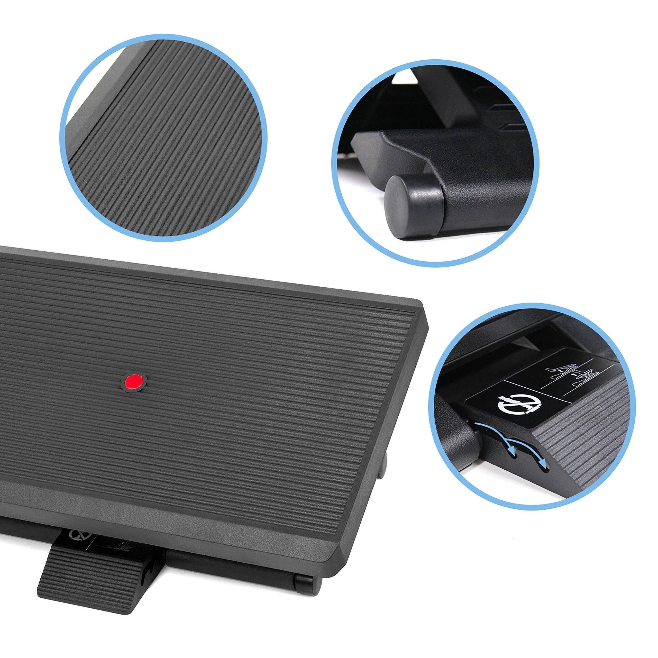 Fußstütze PIEDINO STRIPE PRO schwarz neigbar höhenverstellbar hjh OFFICE-3