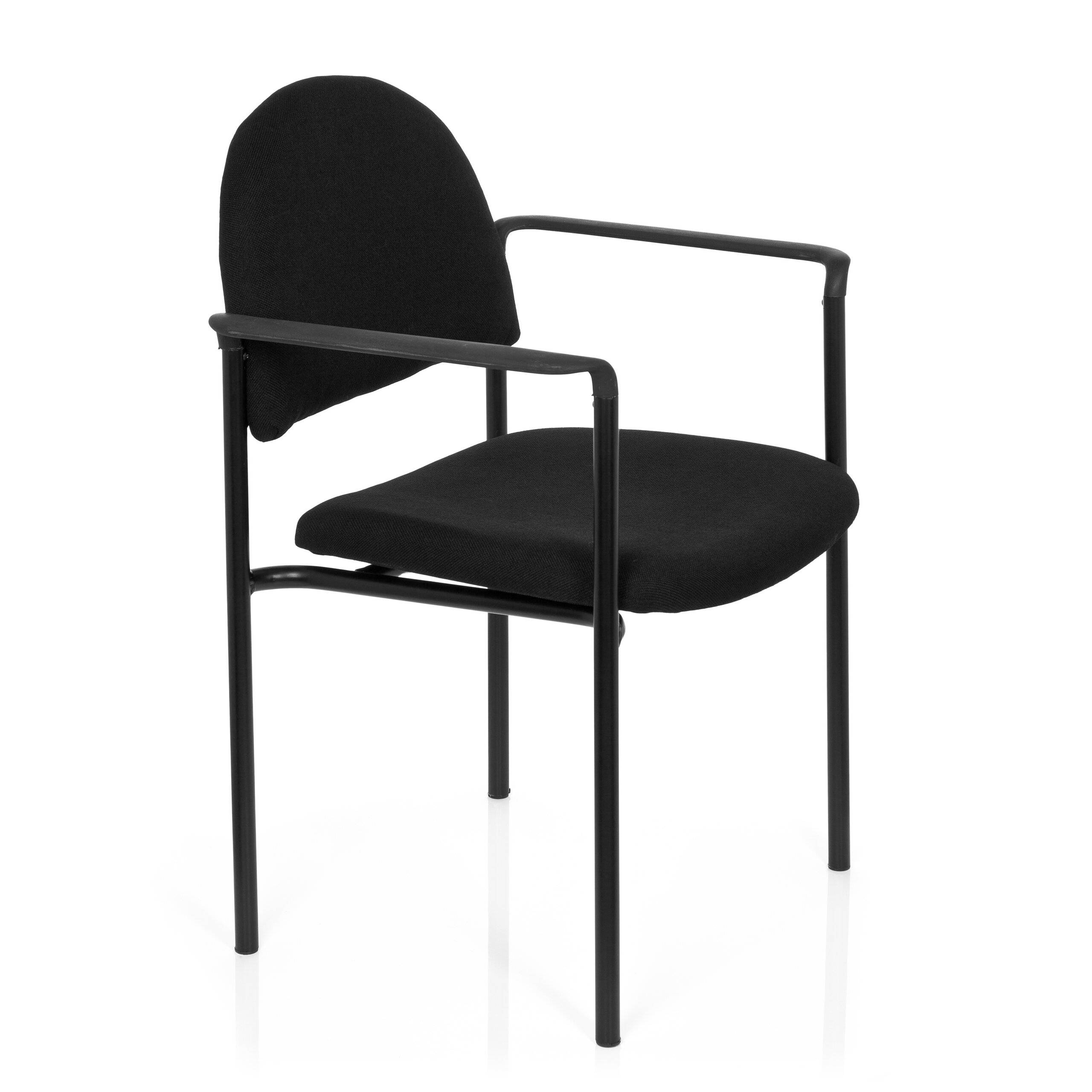 Besucherstuhl Stuhl XT 700 schwarz/schwarz hjh OFFICE-2