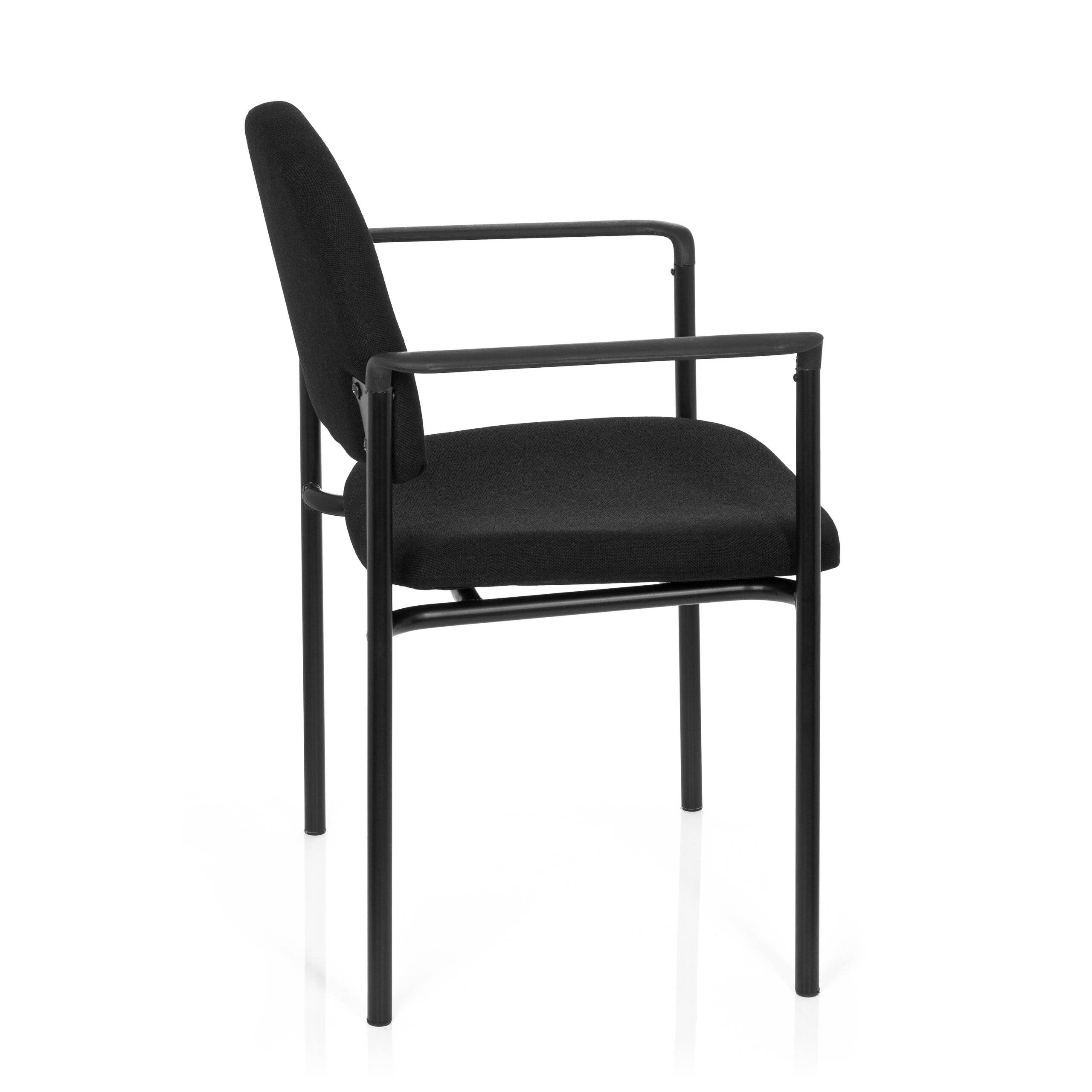 Besucherstuhl Stuhl XT 700 schwarz/schwarz hjh OFFICE-3
