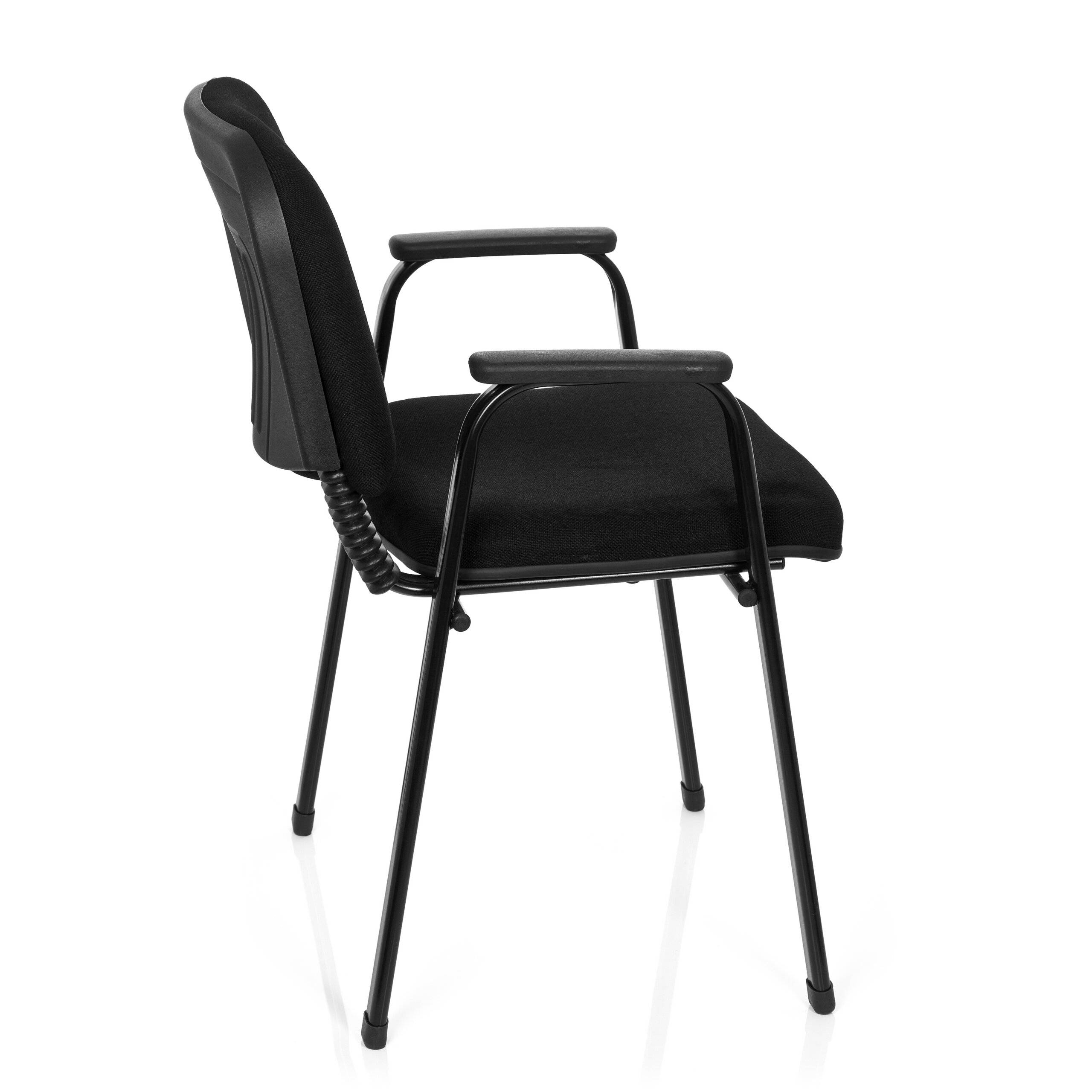 Besucherstuhl Stuhl XT 650 schwarz/schwarz hjh OFFICE-3