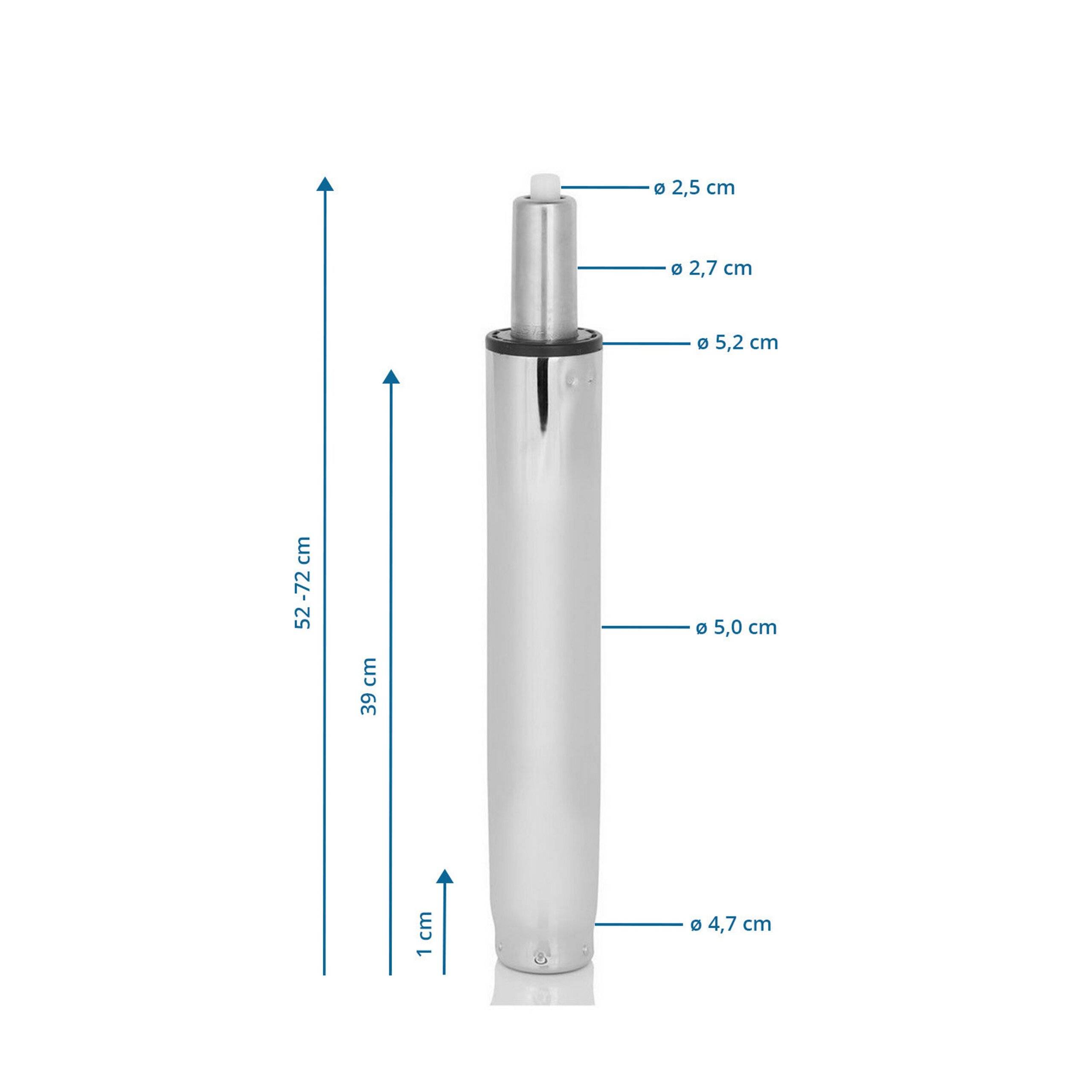 Gasfeder Gasdruckfeder XXL - chrom, 52-72 cm (Barhocker) hjh OFFICE-1