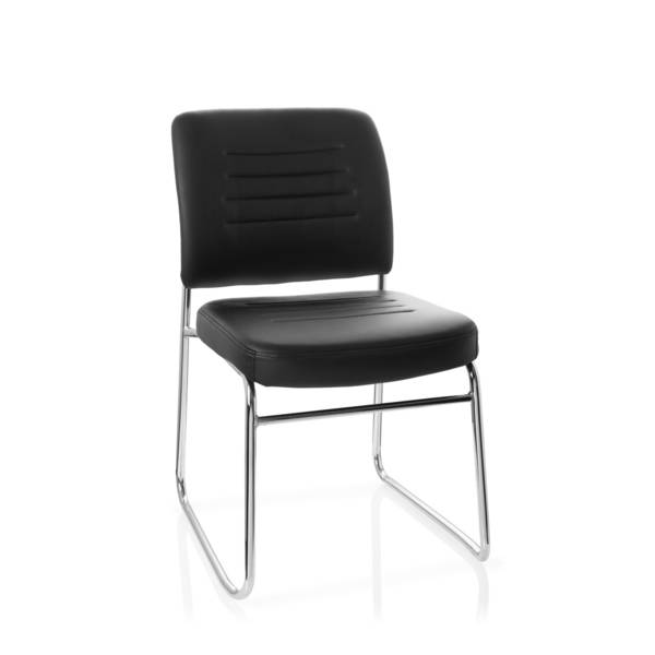 Konferenzstuhl Besucherstuhl Stuhl TONSO V Kunstleder schwarz hjh OFFICE