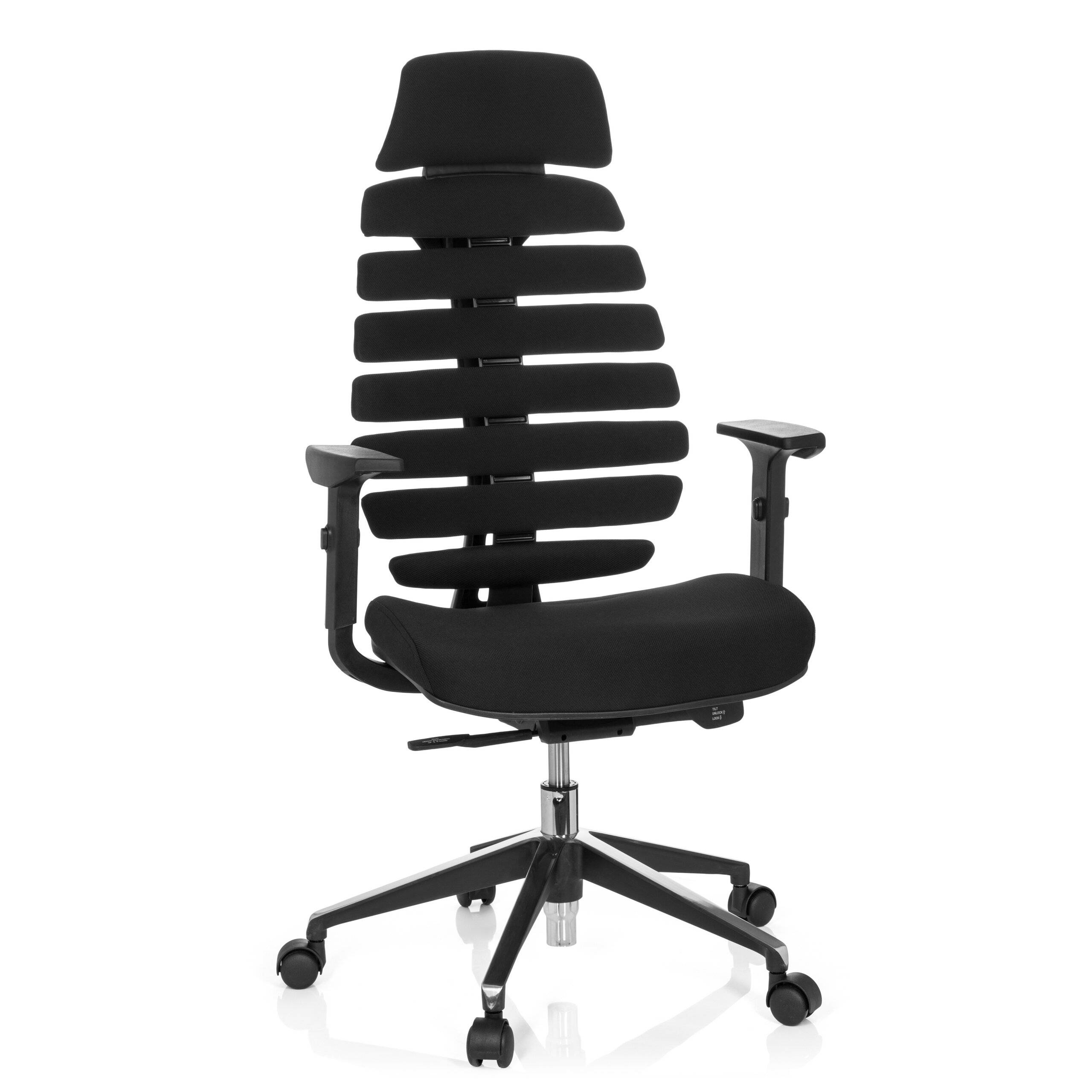 Bürostuhl Drehstuhl ERGO LINE II PRO Stoff schwarz hjh OFFICE-0