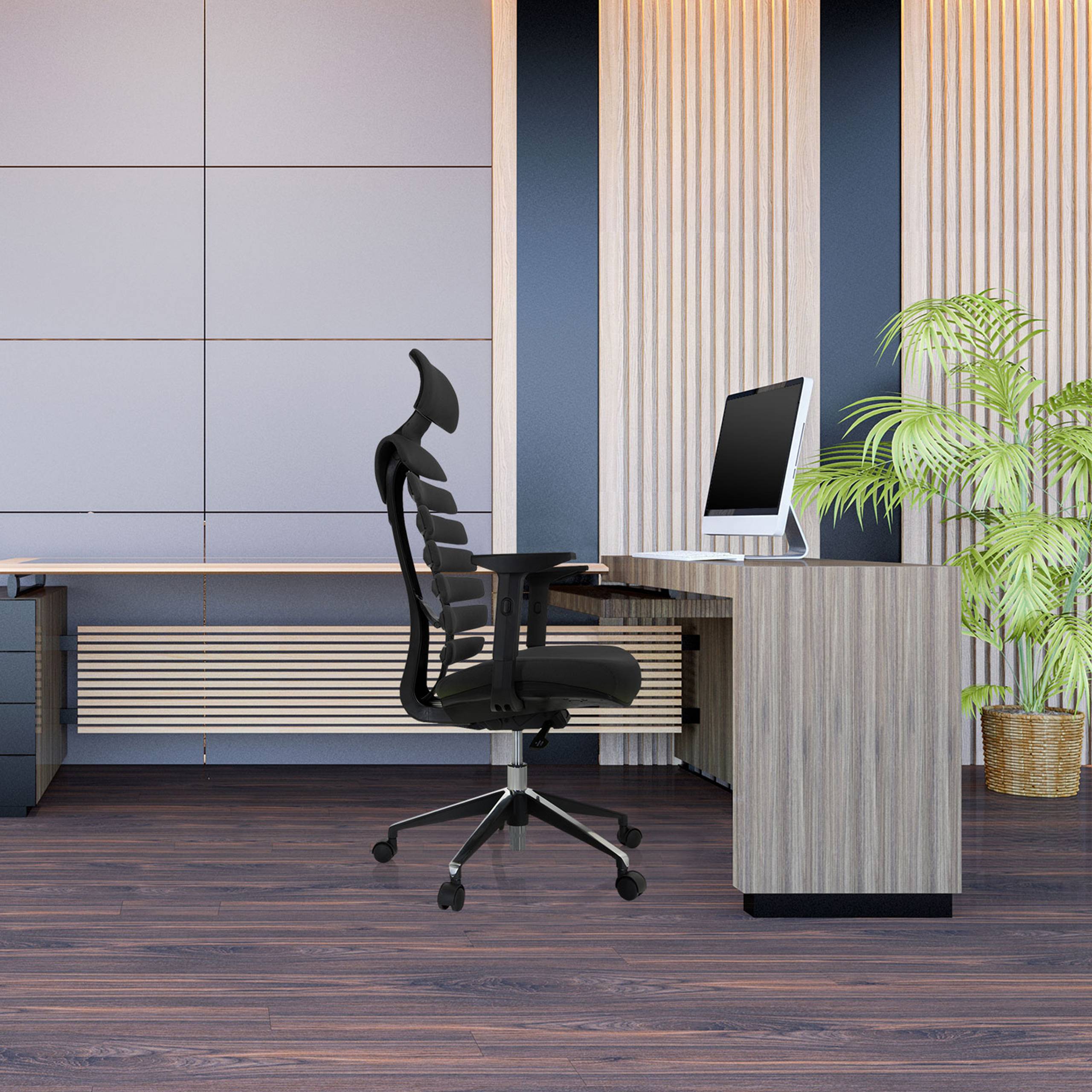 Bürostuhl Drehstuhl ERGO LINE II PRO Stoff schwarz hjh OFFICE-4