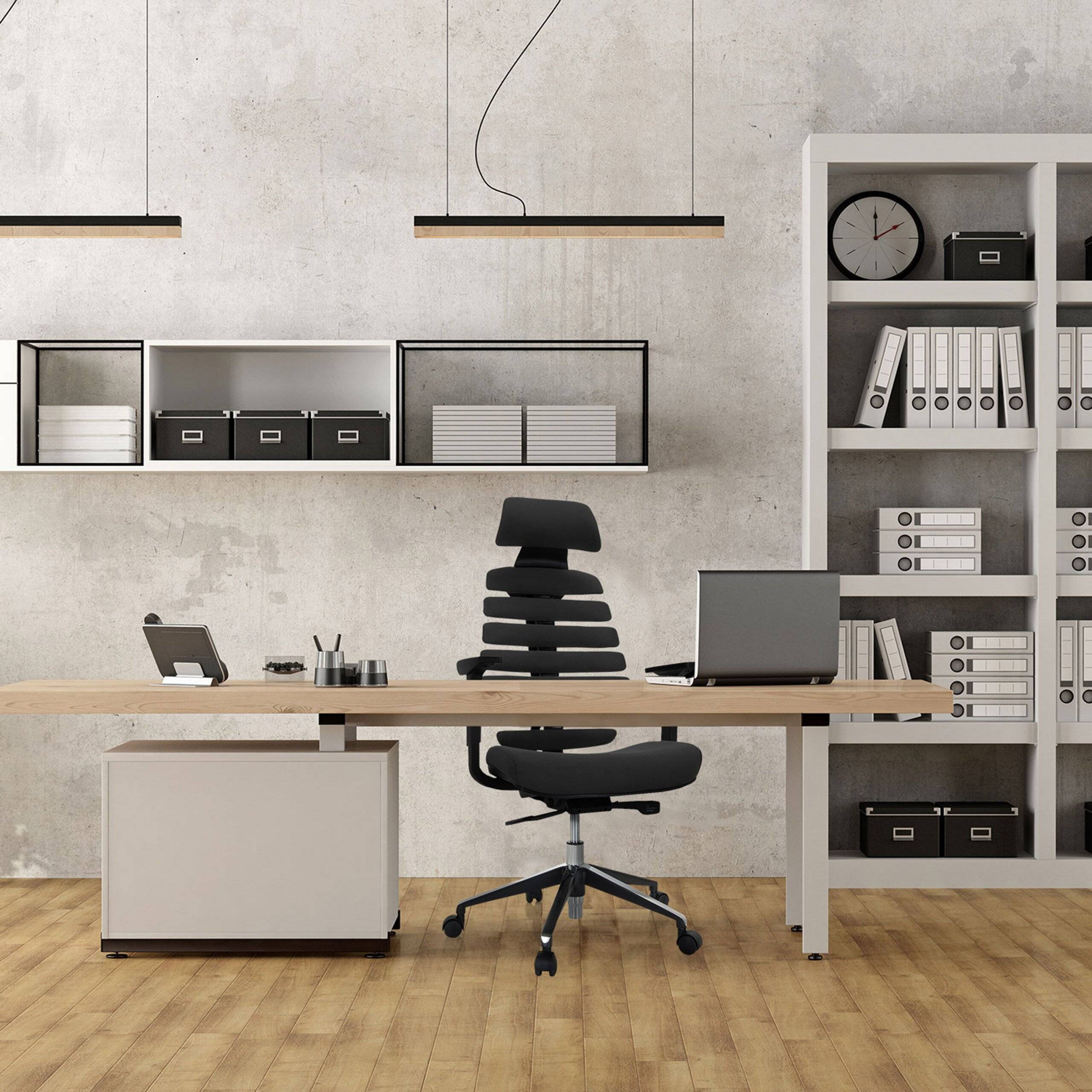 Bürostuhl Drehstuhl ERGO LINE II PRO Stoff schwarz hjh OFFICE-4