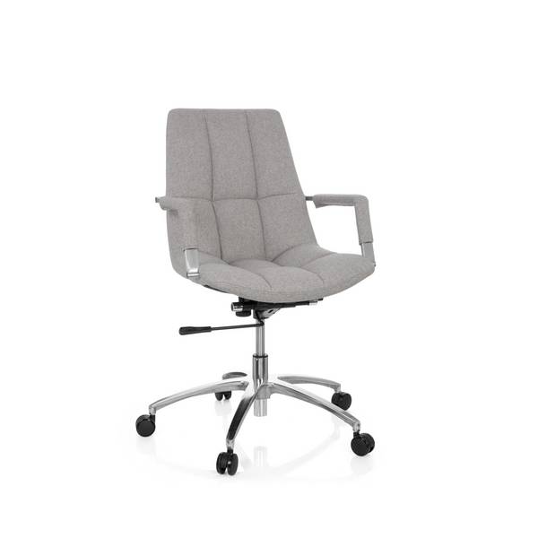 Bürostuhl Drehstuhl SARANTO Stoff hellgrau hjh OFFICE