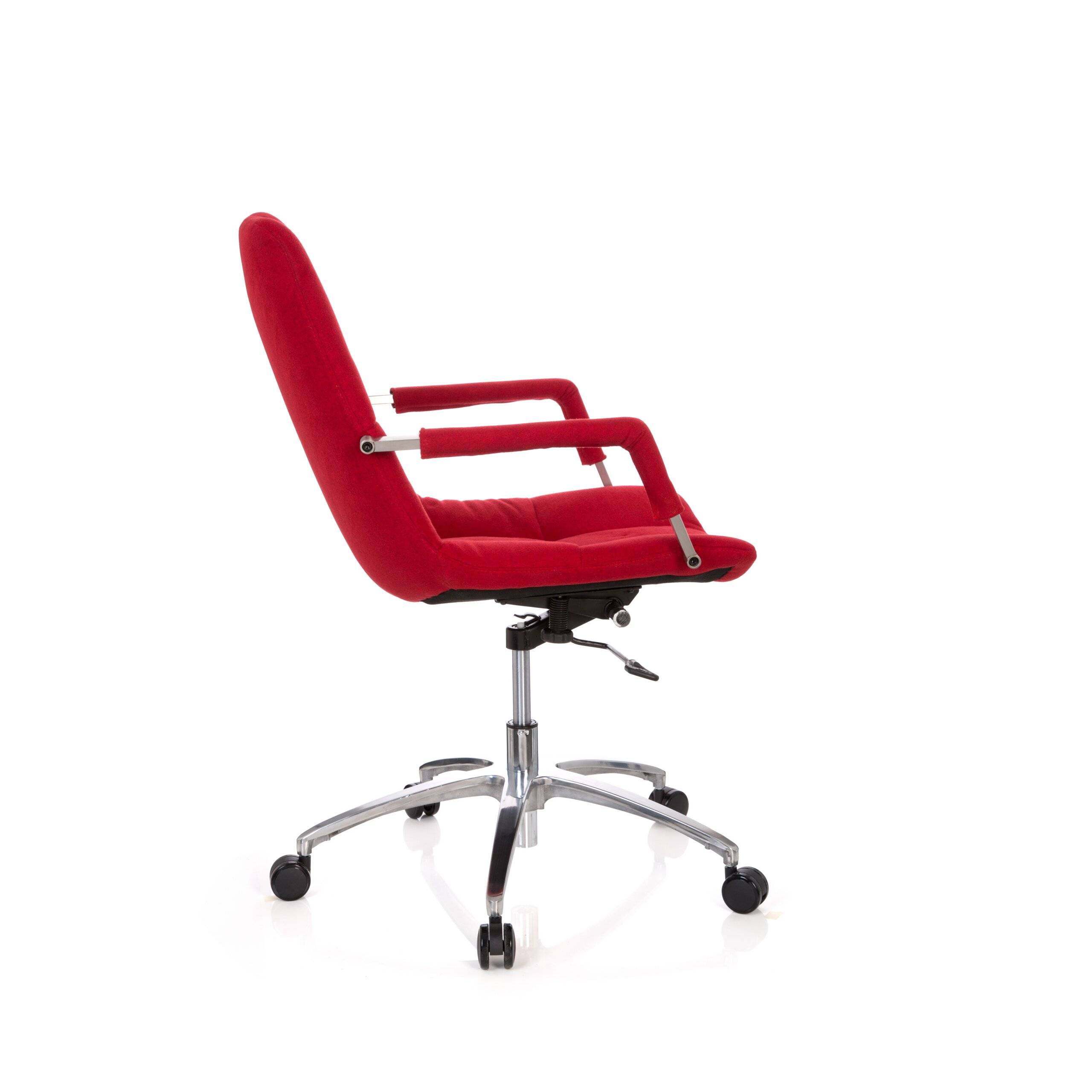Bürostuhl Drehstuhl SARANTO Stoff rot hjh OFFICE-4