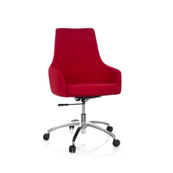 Bürostuhl Drehstuhl SHAKE 100 Stoff rot hjh OFFICE