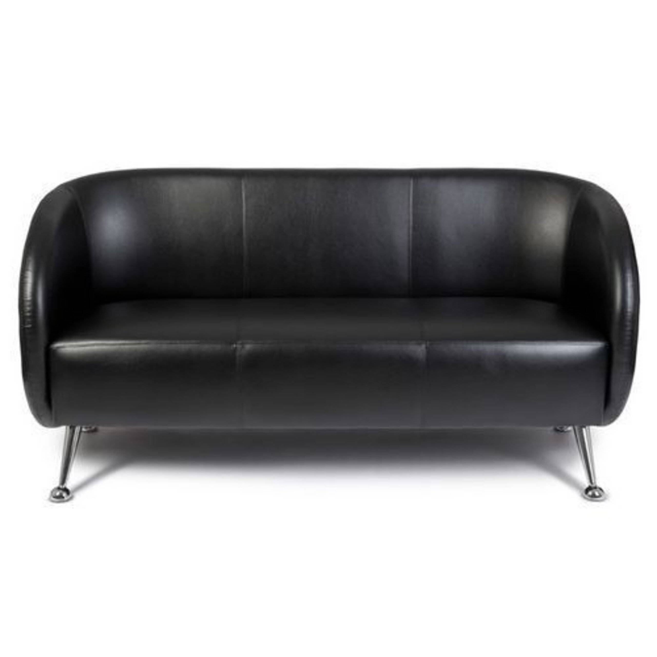 Loungesofa Clubsofa ST. LUCIA Kunstleder 3-Sitzer schwarz hjh OFFICE-0