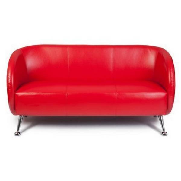 Loungesofa Clubsofa ST. LUCIA Kunstleder 3-Sitzer rot hjh OFFICE