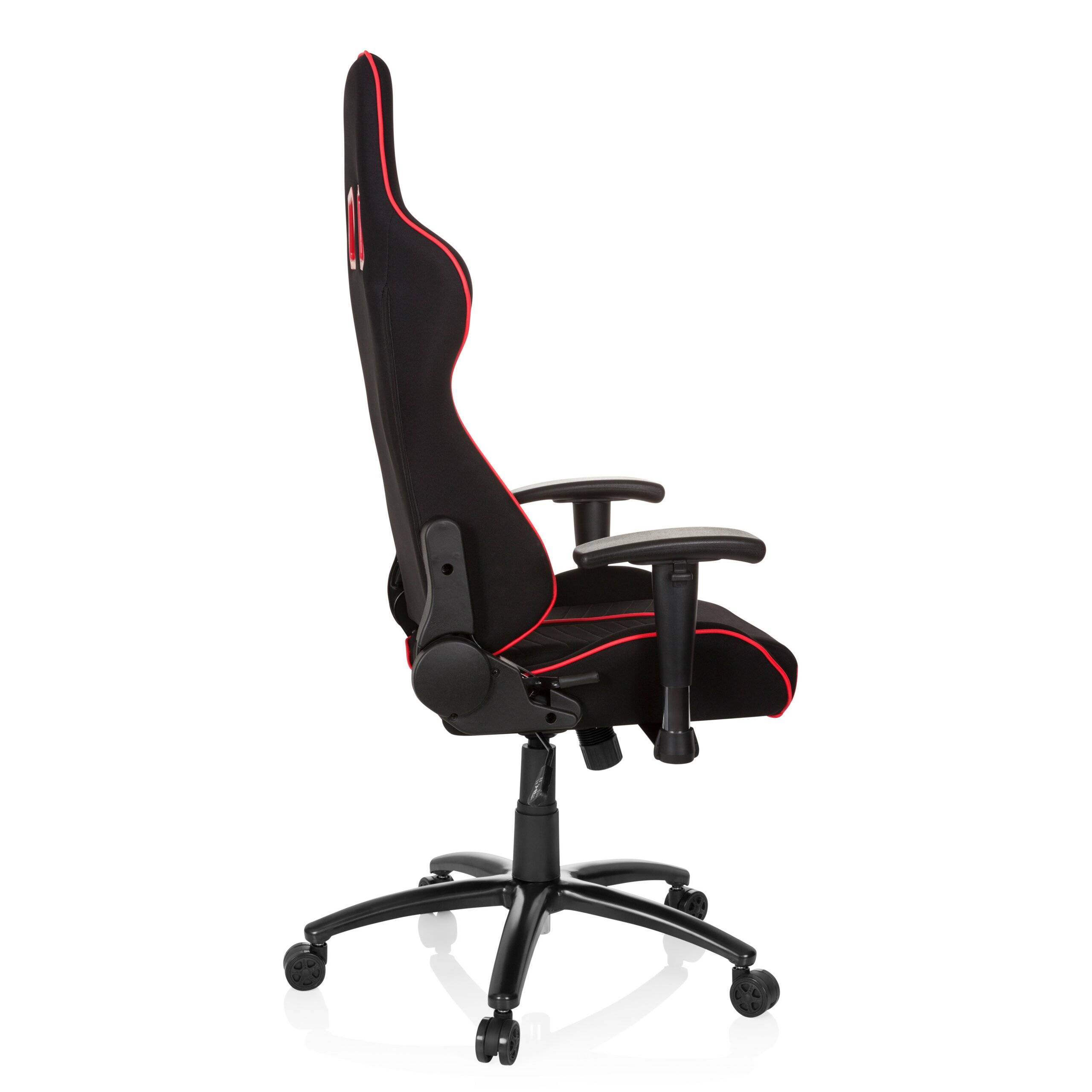 Gaming Stuhl Bürostuhl LEAGUE PRO I Stoff Kunstleder schwarz rot hjh OFFICE-3