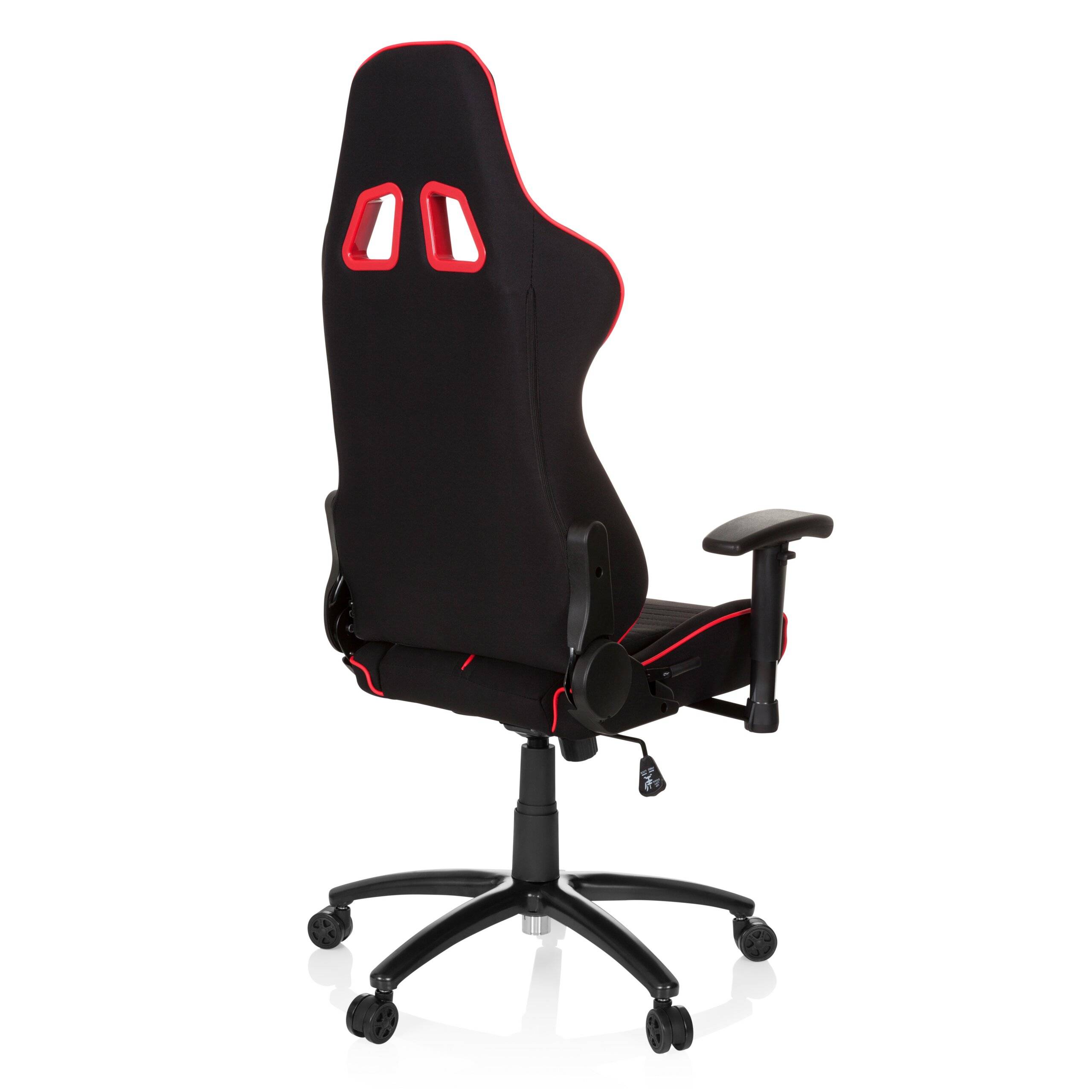 Gaming Stuhl Bürostuhl LEAGUE PRO I Stoff Kunstleder schwarz rot hjh OFFICE-4