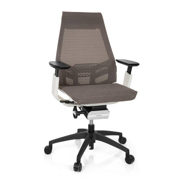 Bürostuhl Drehstuhl GENIDIA SMART WHITE Netz grau hjh OFFICE