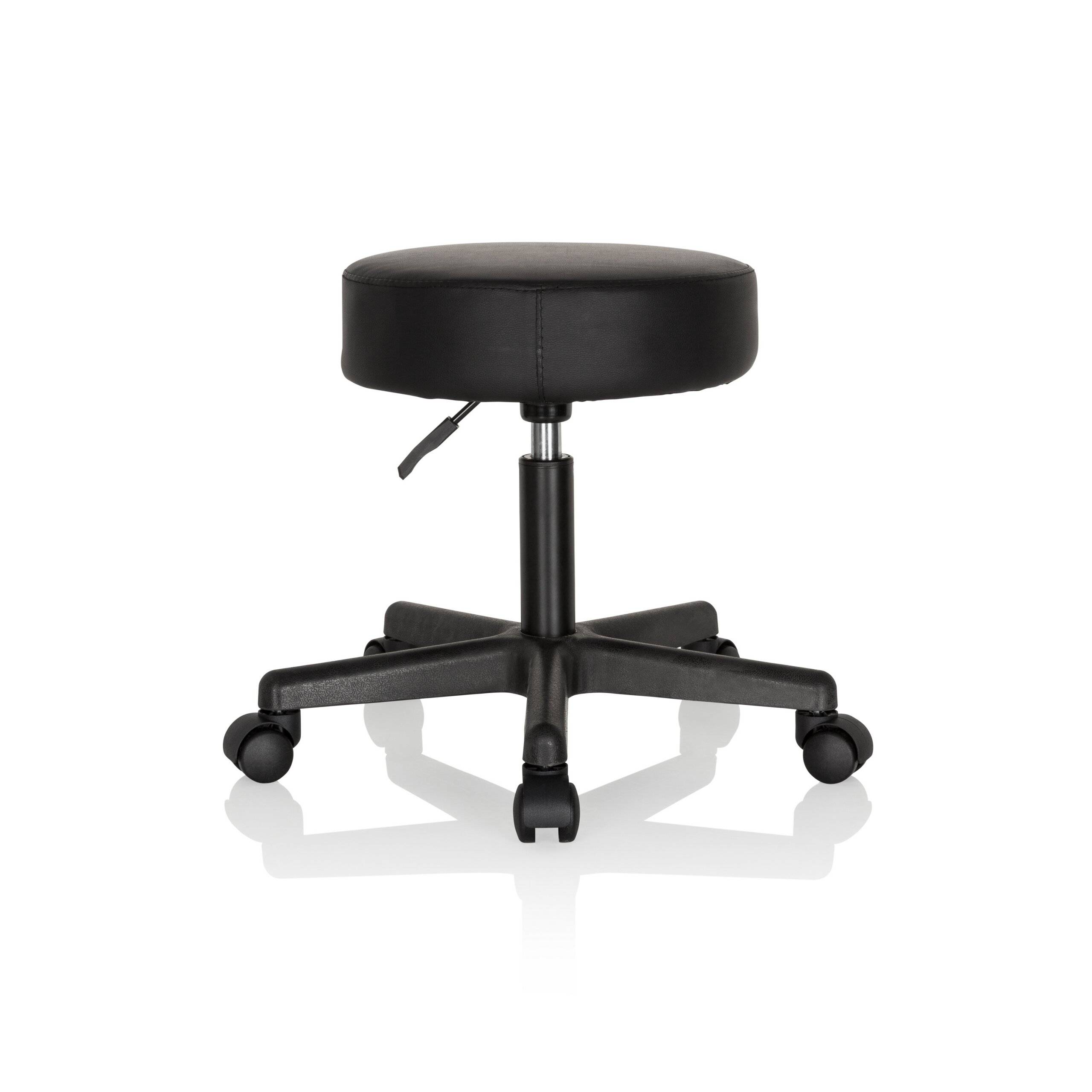 Hocker Drehhocker Arbeitsstuhl OPERATOR I Kunstleder schwarz hjh OFFICE-4