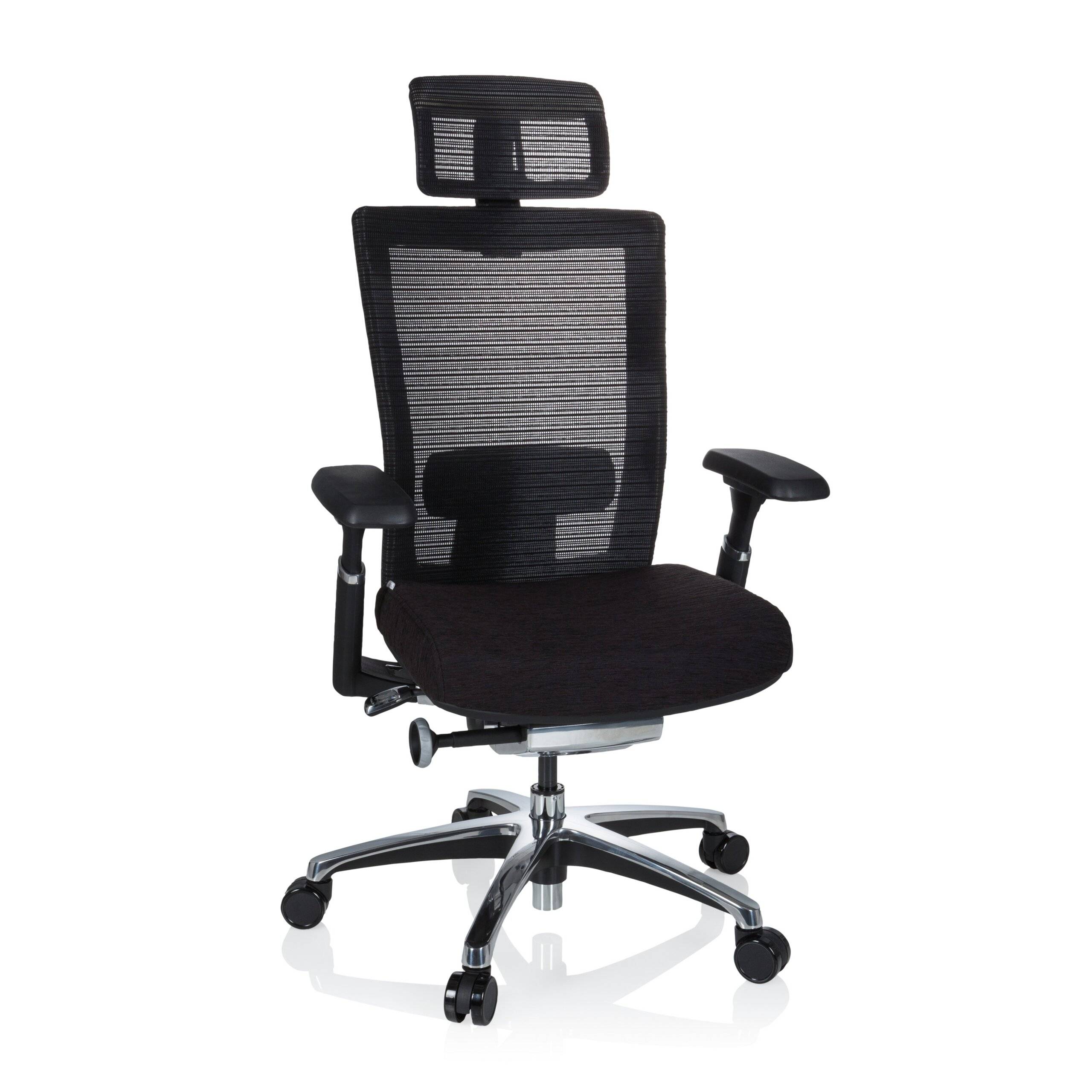 Bürostuhl NOVA PRO I ALU Stoff schwarz hjh OFFICE-0