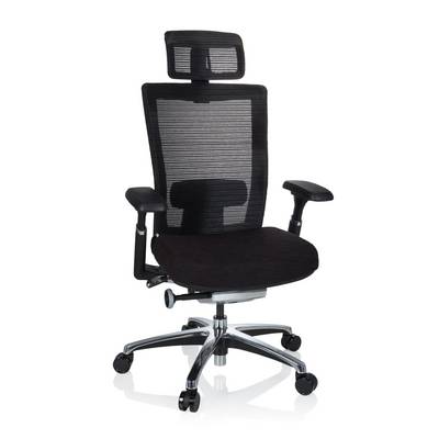 Bürostuhl NOVA PRO I ALU Stoff schwarz hjh OFFICE-0